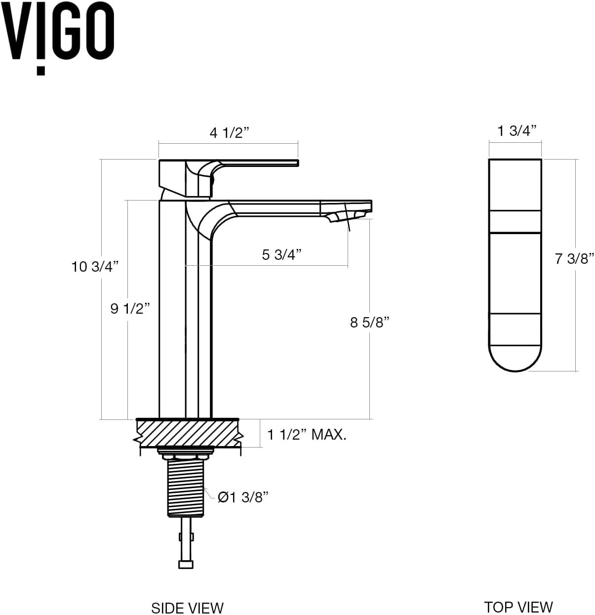 Norfolk 11" H Single Handle Vessel Sink Bathroom Faucet