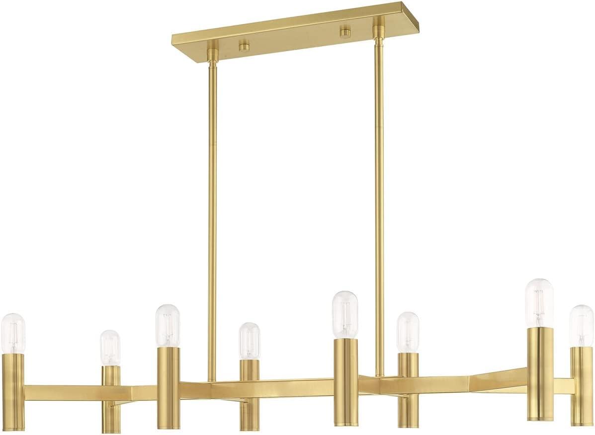 Livex Lighting Copenhagen 8 - Light Chandelier in  Satin Brass