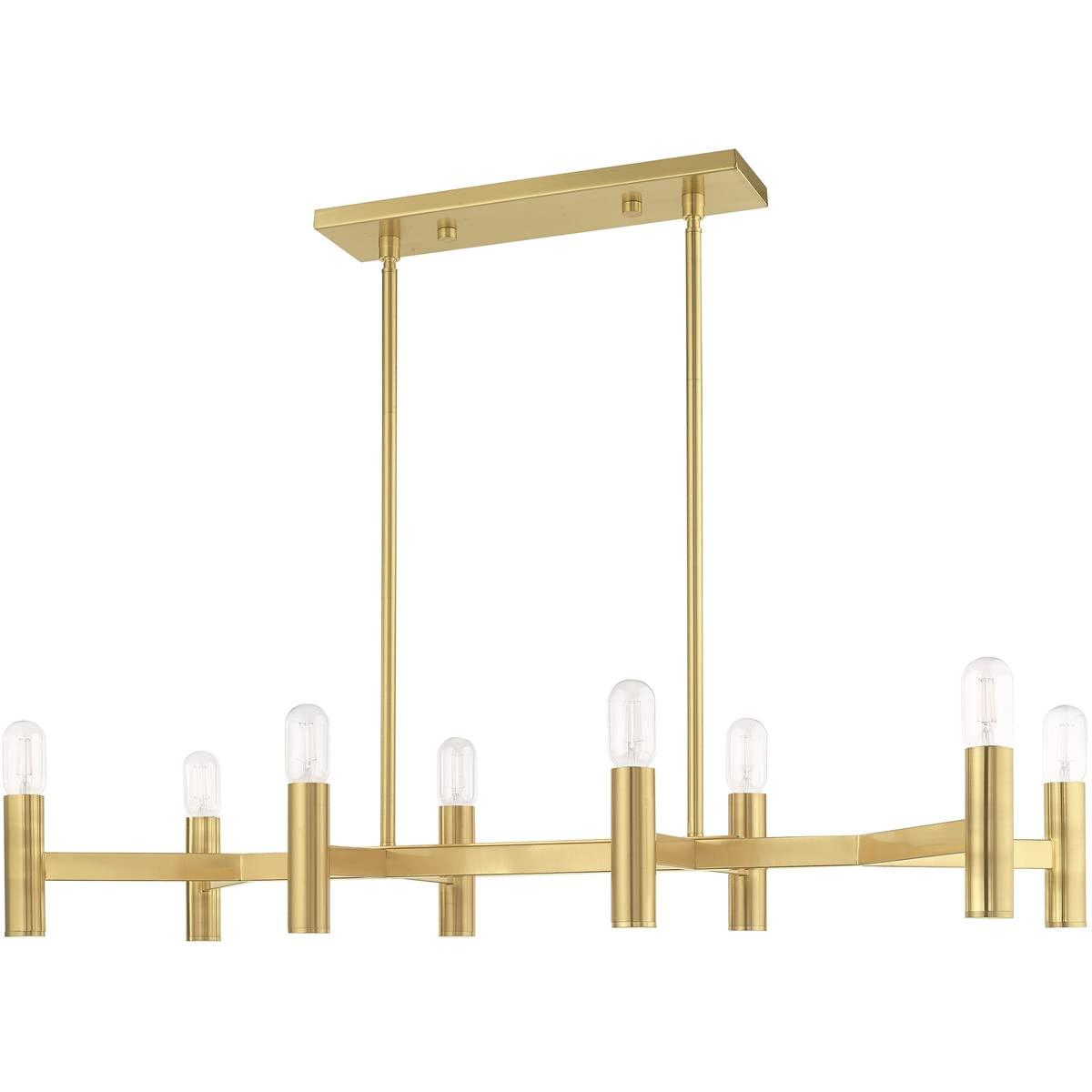 Livex Lighting Copenhagen 8 - Light Chandelier in  Satin Brass