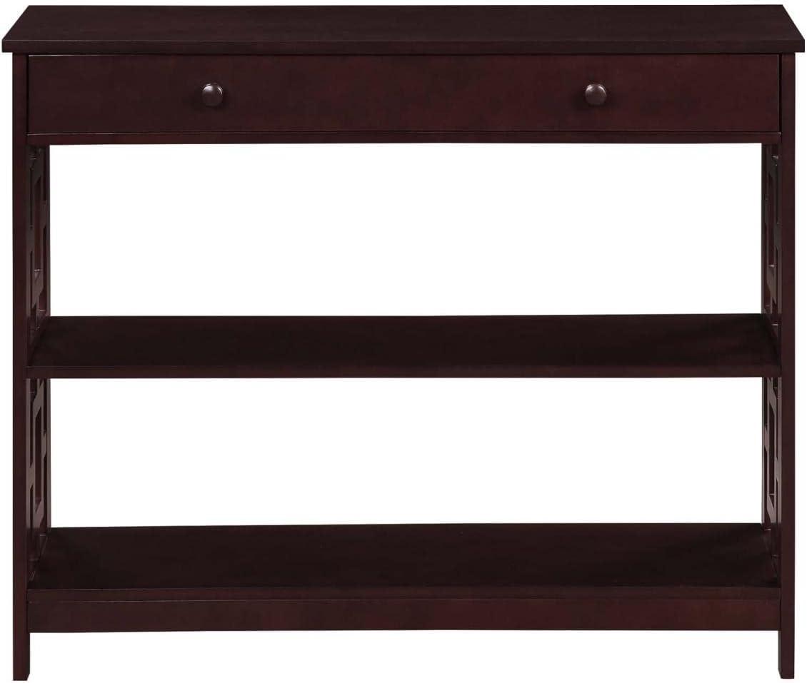 Convenience Concepts Town Square Contemporary Console Table with Drawer, Espresso