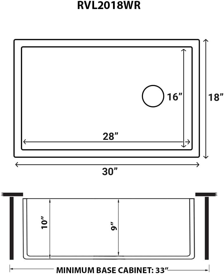 Ruvati 30-Inch White Fireclay Farmhouse Kitchen Sink