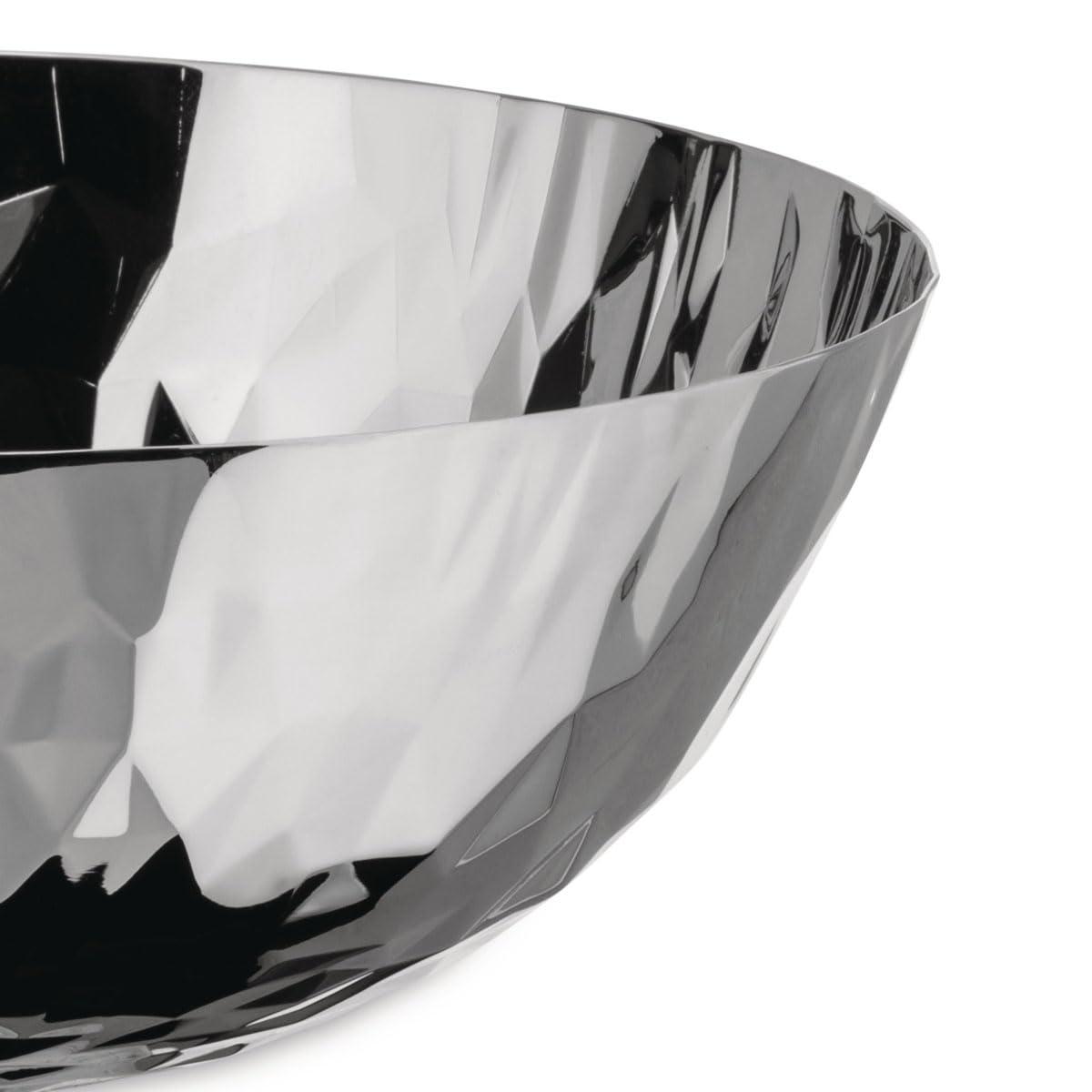 Alessi "Joy n11" Round Basket in 18/10 Stainless Steel Mirror Polished, Silver