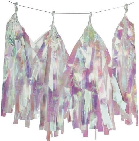 Foil Tassel Garland, 9ft, Iridescent, 1ct