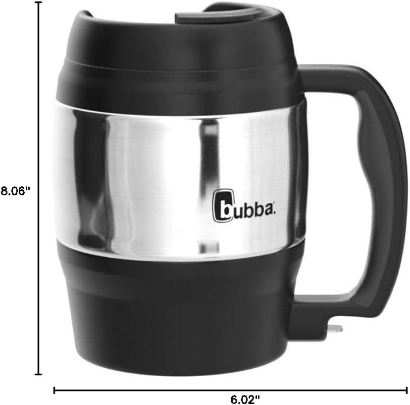 bubba Classic Stainless Steel Mug with Handle Black, 52 fl oz.