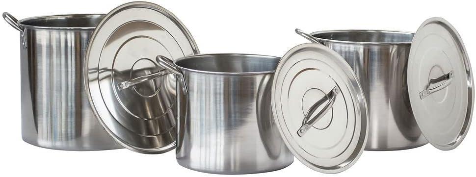 Stainless Steel 6-Piece Stock Pot Set with Lids