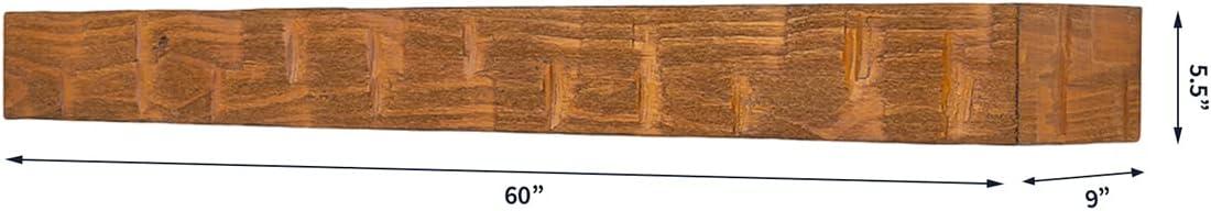 Mantel Directs Country Living Wood Fireplace Mantel Shelf - Bodie Rustic Hand Distressed Pine With Worn, Reclaimed Log Look; For Fireplaces, Hearths & Décor