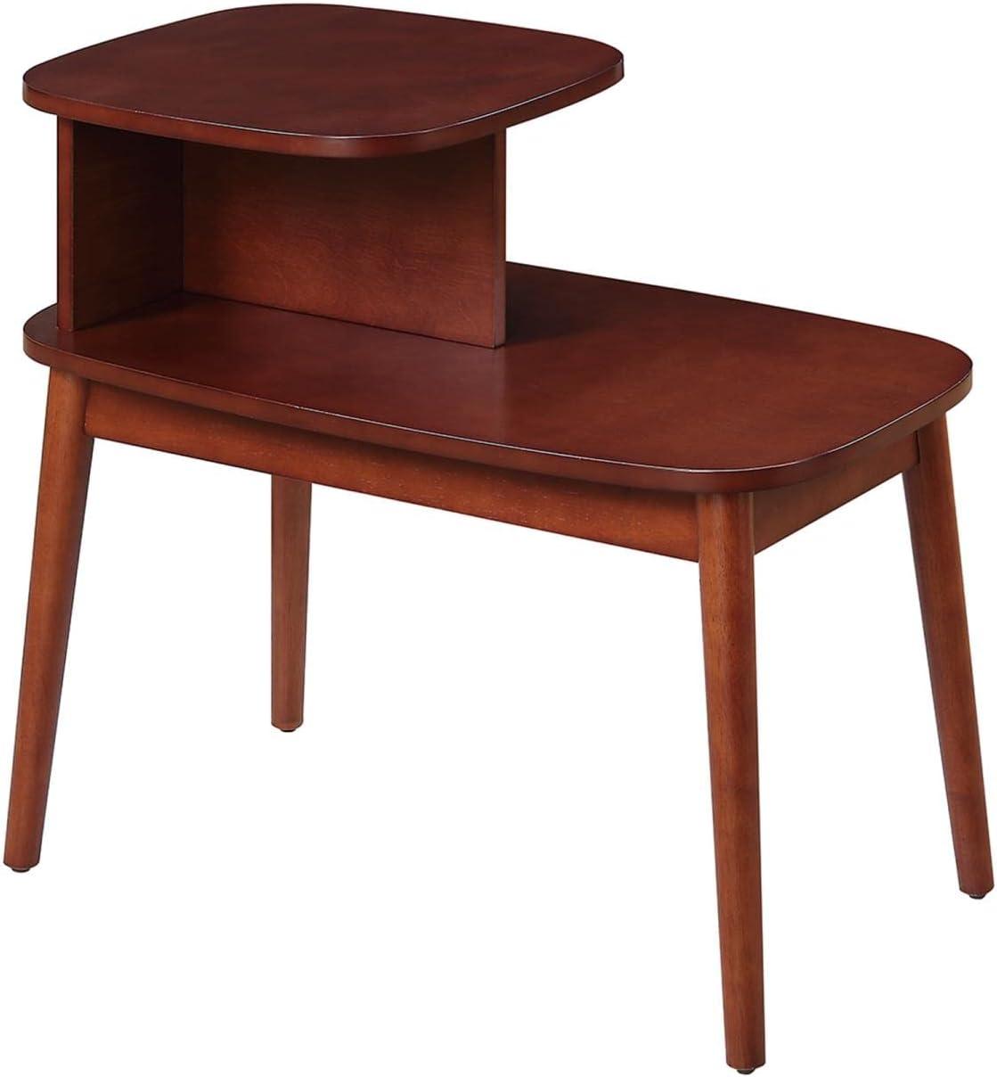 Maxwell 28" Mahogany Mid-Century 2-Tier End Table