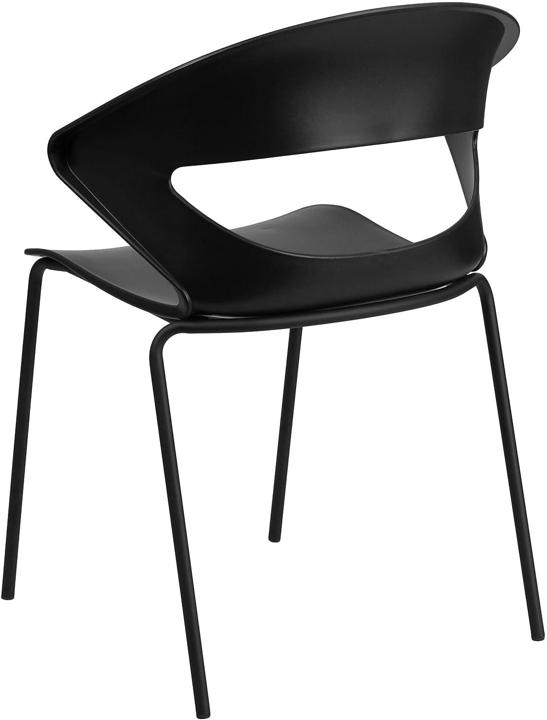 Zoey 440 lb. Capacity Café Style Stack Chair with Flexible Back Design