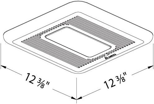 Delta Electronics SIG80-110MHLED 80-110 CFM Exhaust Bathroom Fan, Off White