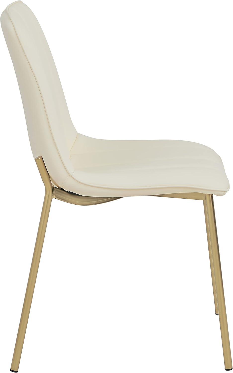 Meridian Furniture Isla Cream Vegan Leather Dining Chair (Set of 2)