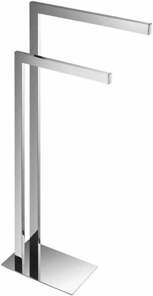 Nameeks Nfa015 General Hotel Free Standing Double Bar Towel Stand - Chrome