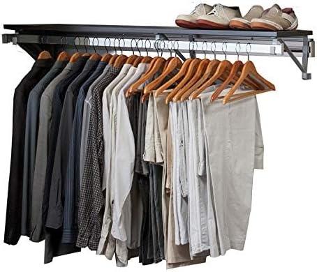 Heavy Duty Closet System in Espresso and Silver (56 in W x 11.75 in. D x 8 in. H (31 lbs.))