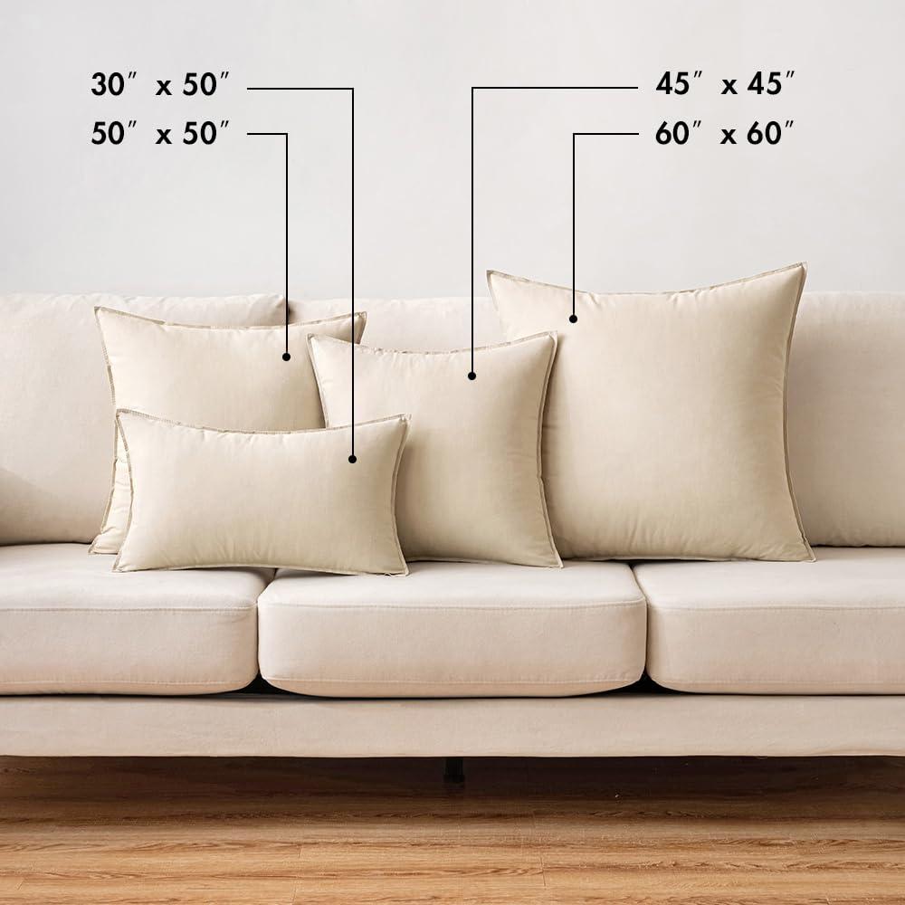 MIULEE Pack of 2 Decorative Linen Pillow Covers 18x18 Inch Brick Farmhouse Soild Neutral Throw Pillow Covers Soft Accent Decorative Pillowcases Home Decors for Couch Sofa Bed Living Room