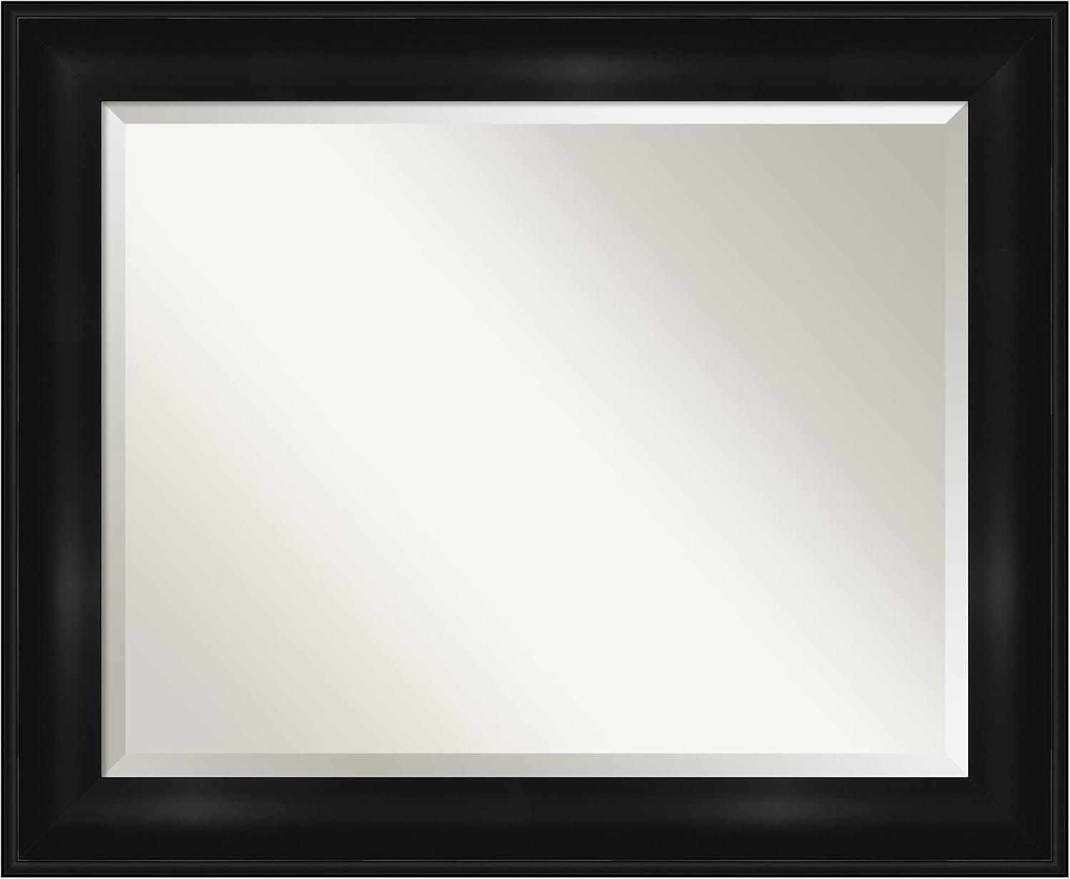 Grand Black Frame Rectangular Vanity Wall Mirror 34"x28"