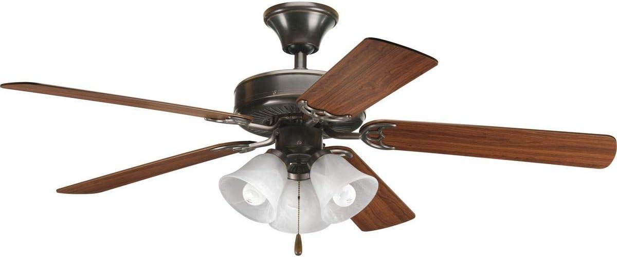 Progress Lighting AirPro Builder 52 in. Indoor Antique Bronze Ceiling Fan