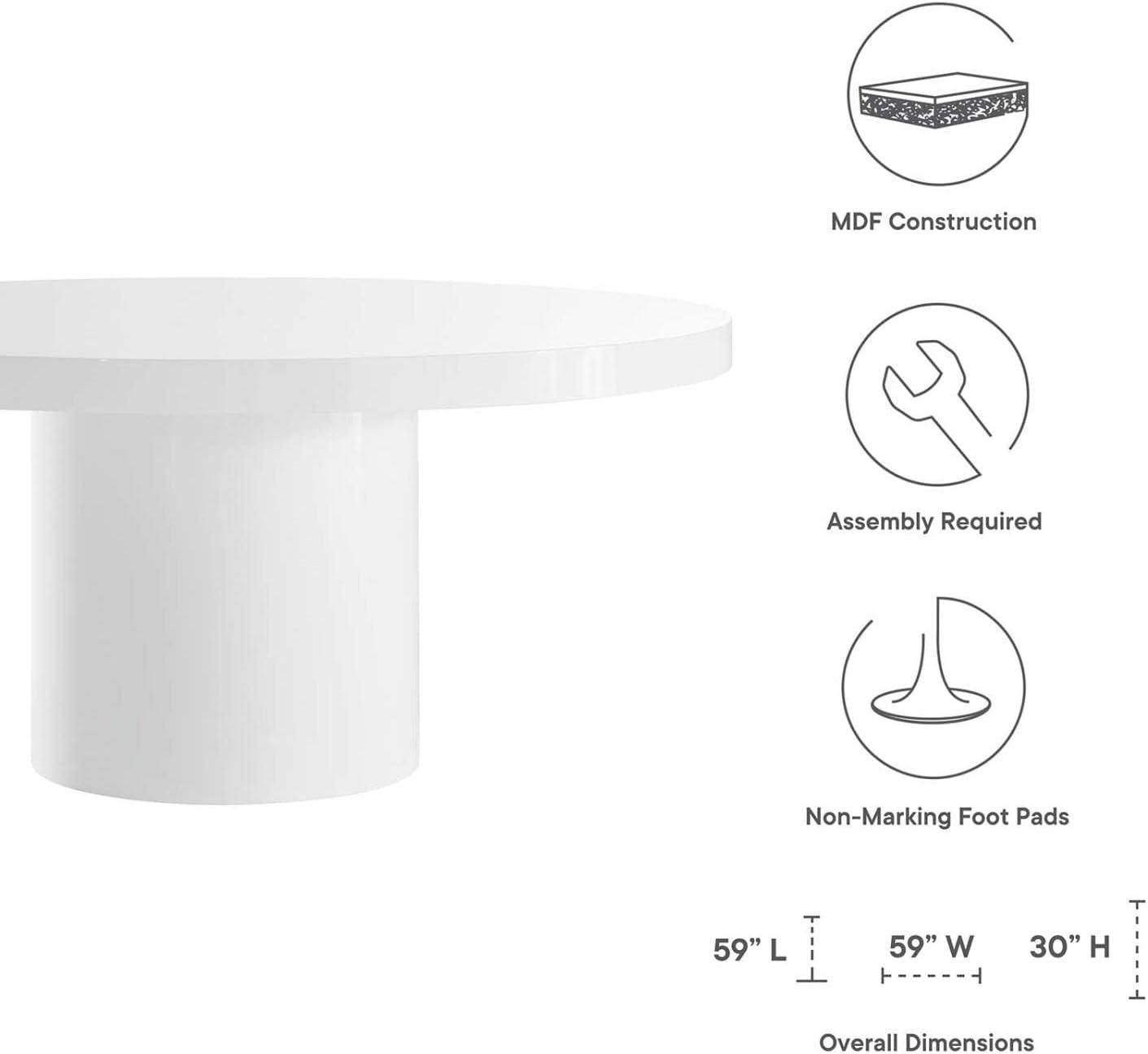 Modway Gratify 60" Round Dining Table