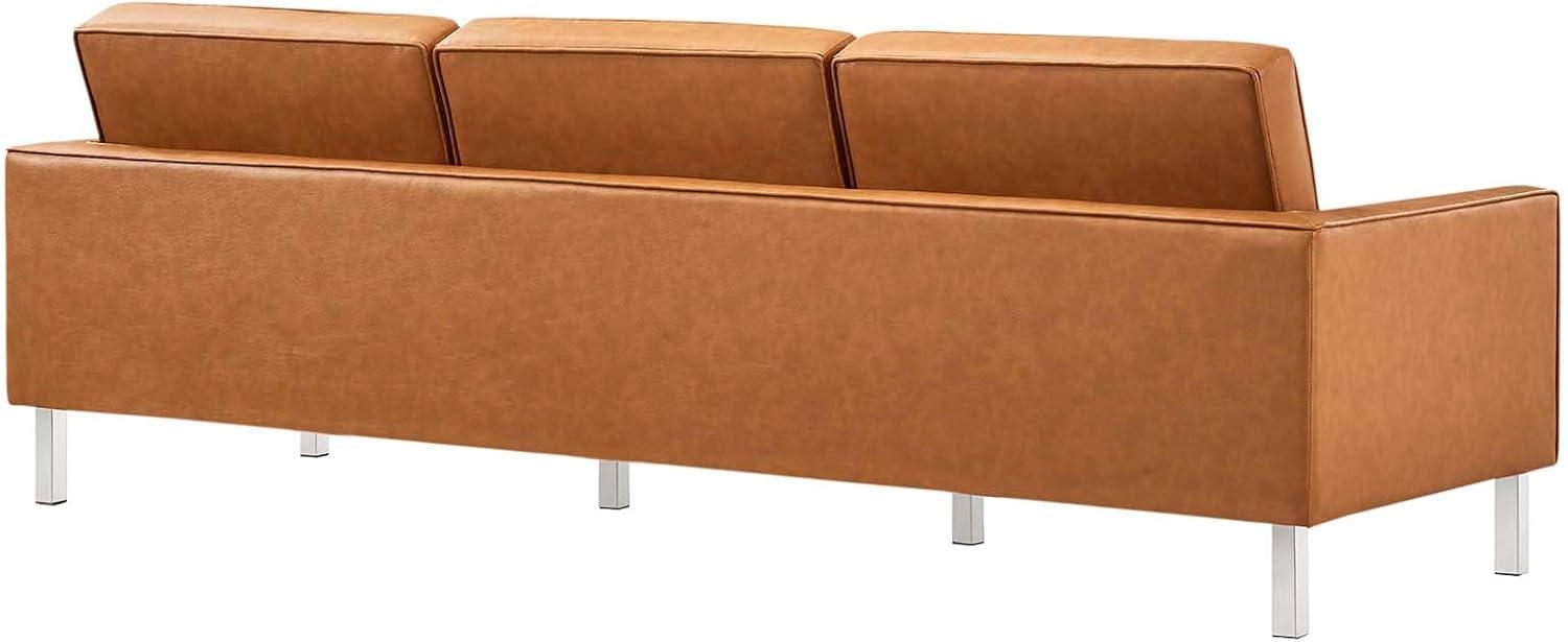 Loft Tufted Vegan Leather Sofa by Modway