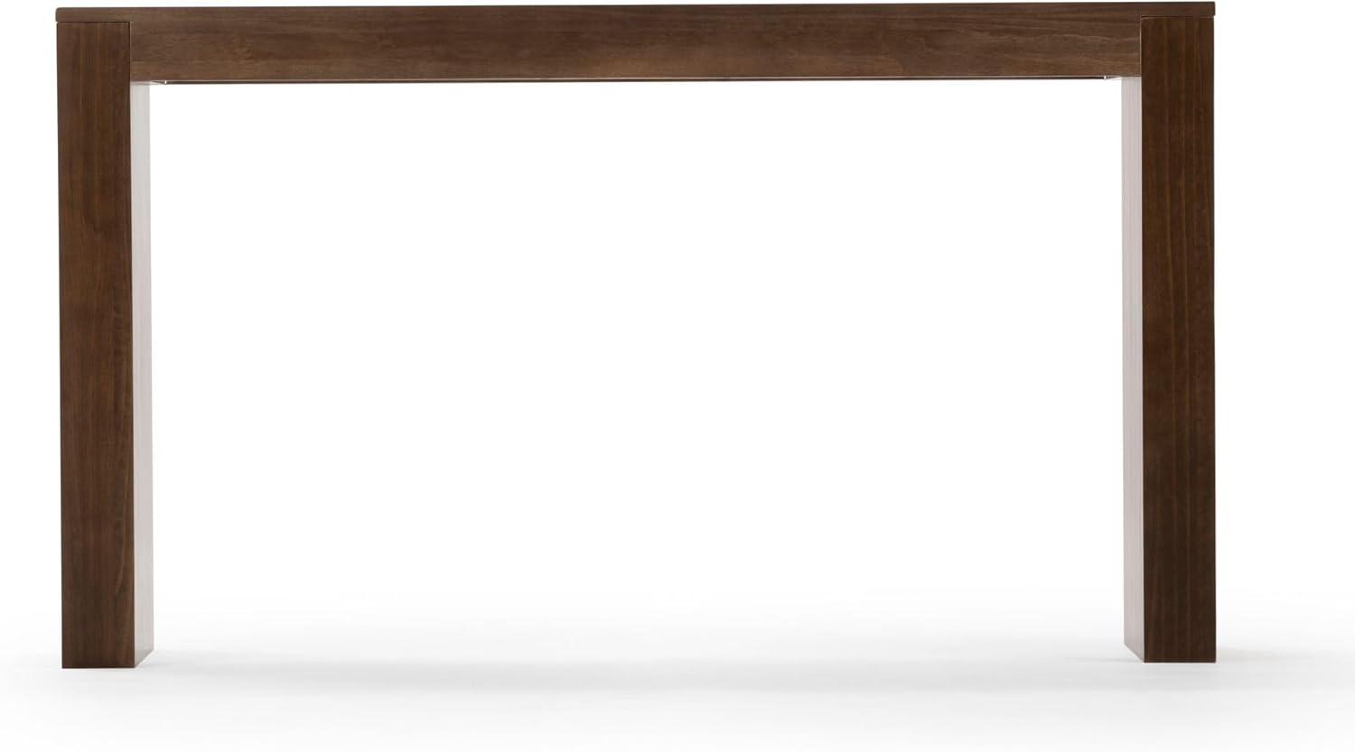 Plank+Beam 46" Solid Wood Console Table, Conture Rounded Edge Sofa Table, Narrow Entryway Table, Console Tables for Entryway, Walnut