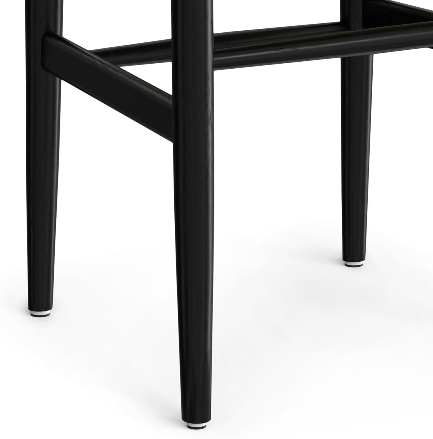 Simpli Home Chocolate Solid Wood Dining Chair with Y-Back Design in Mid-Century Modern Style (Set of 2) (Set of 2)
