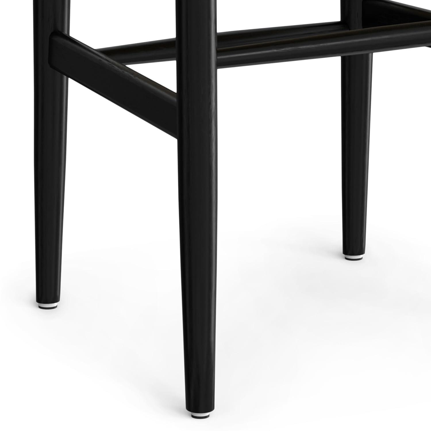 Simpli Home Chocolate Solid Wood Dining Chair with Y-Back Design in Mid-Century Modern Style (Set of 2) (Set of 2)