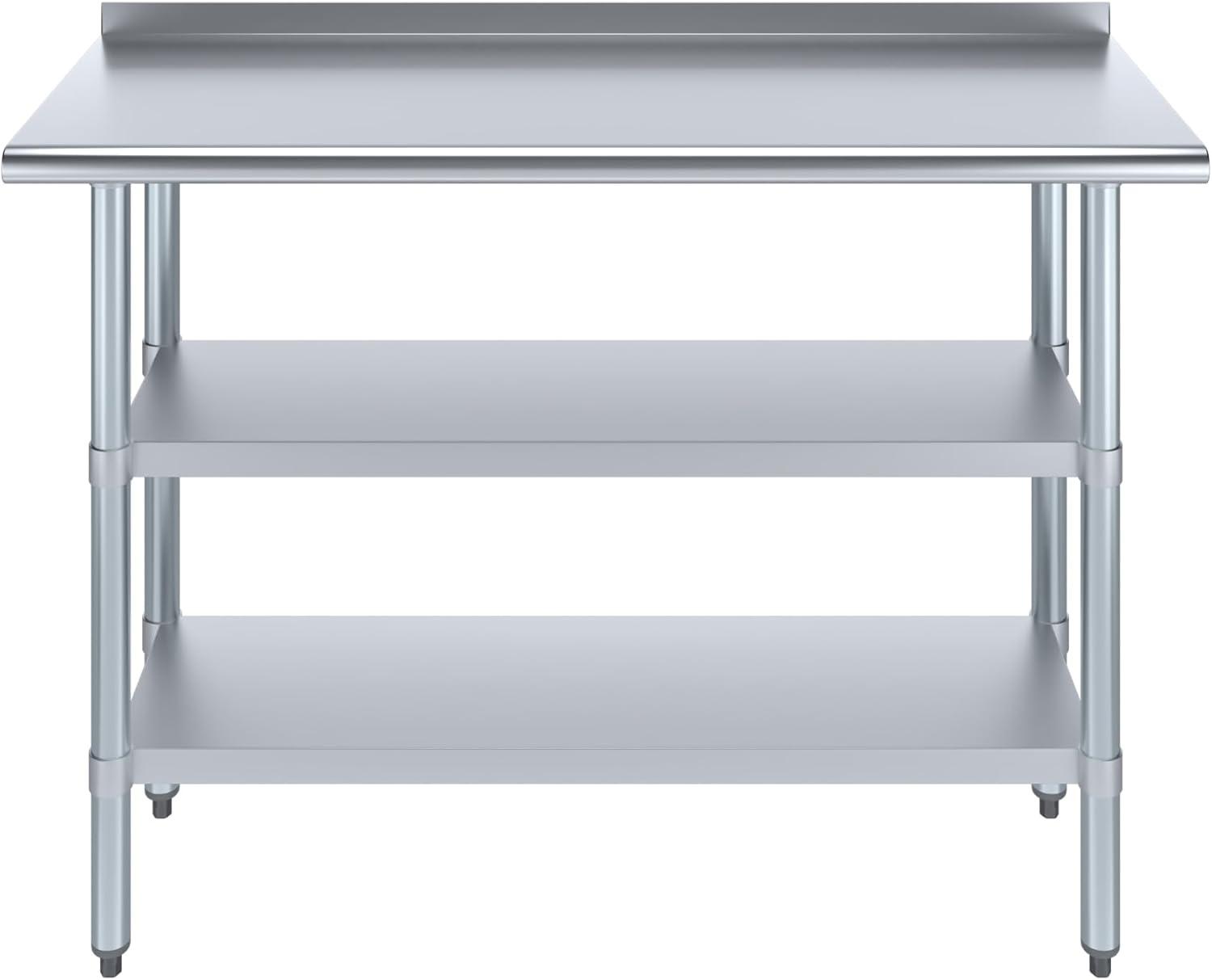 Stainless Steel Work Table with 2 Shelves