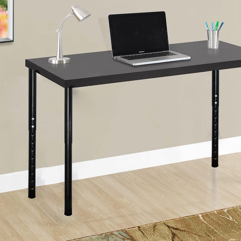 QLLY Adjustable Metal Table Leg, 24-40 inch, 60-100cm, Home Office DIY Desk Leg, Furniture Leg Set (4, Black)