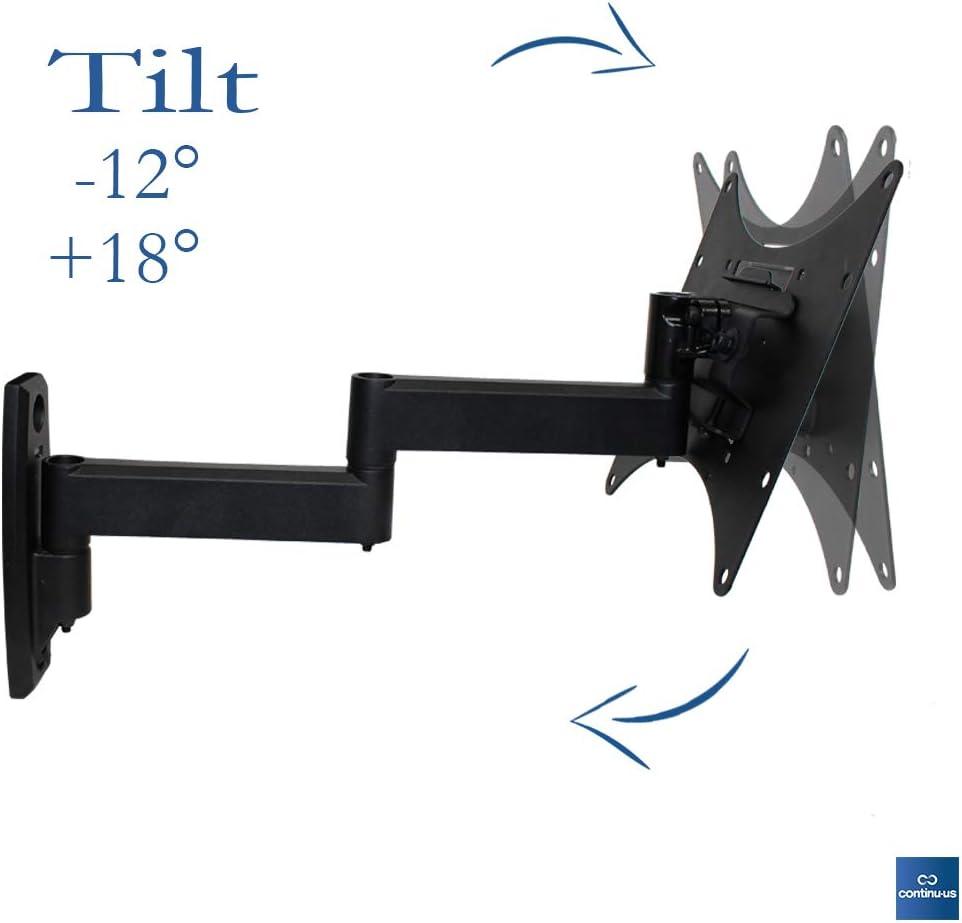 Black Adjustable Wall and Ceiling TV Mount for 50" Screens