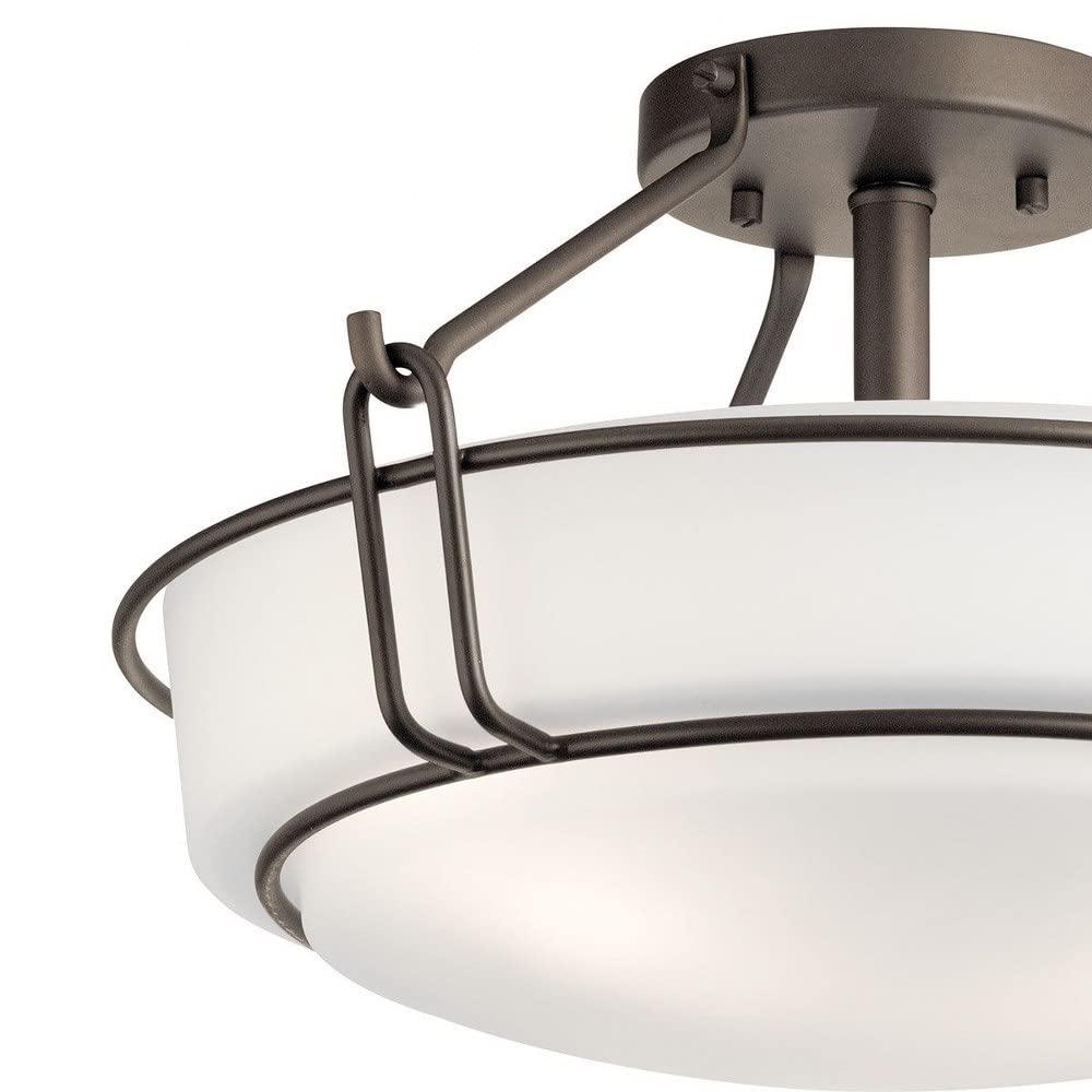 Kichler Lighting Alkire 3 - Light Semi-Flush Mount in  Olde Bronze