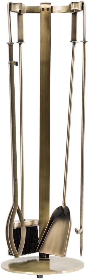 Modern Ember Modern Ember Knoll Fireplace Tool Set - Includes Brush, Shovel, Fire Poker, Tongs, and Stand - Steel