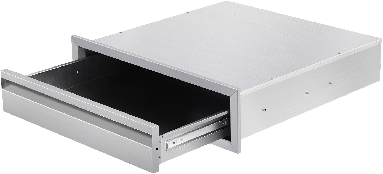 30" Stainless Steel Outdoor Kitchen Drawer with Divider