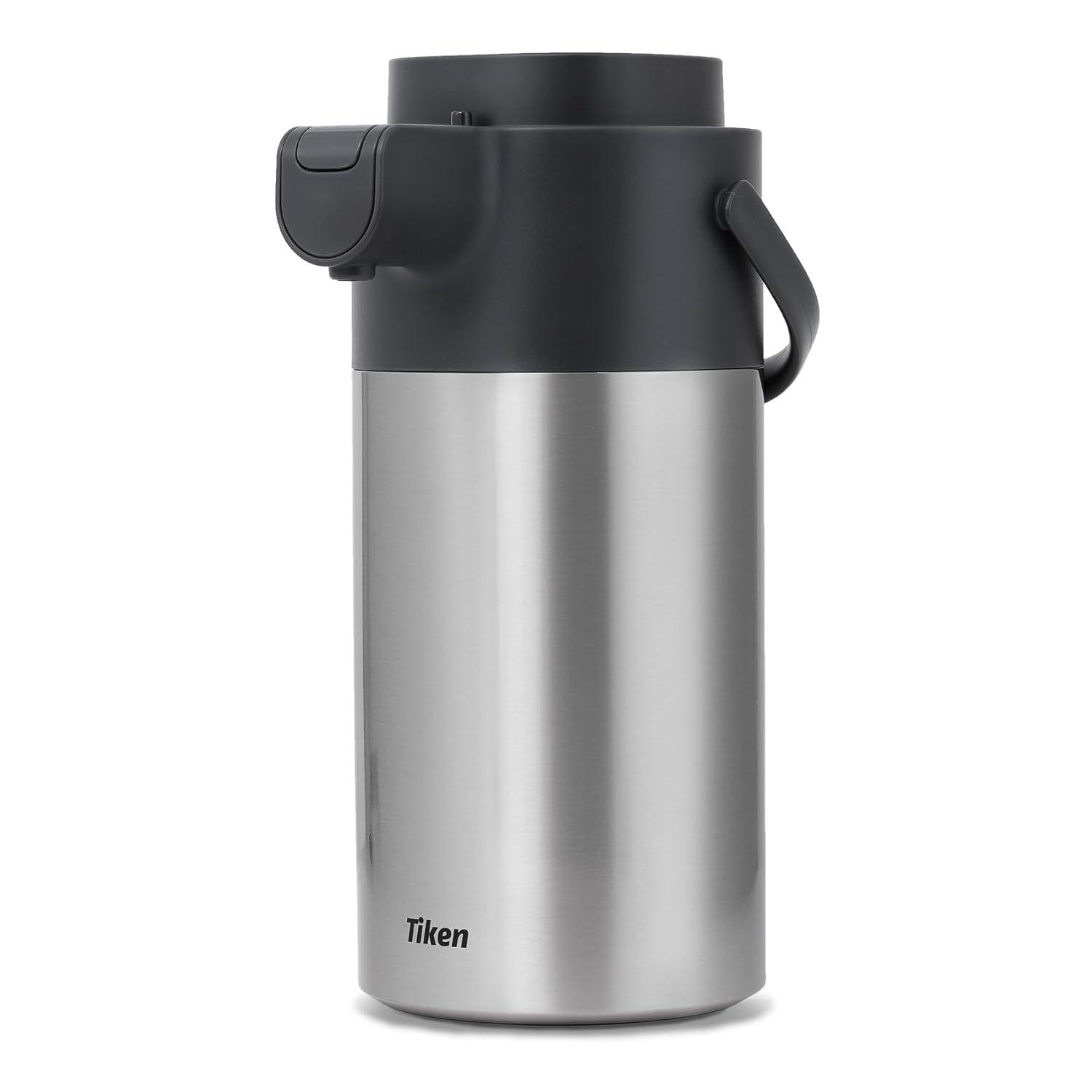 Tiken 4L Stainless Steel Insulated Coffee Carafe with Pump