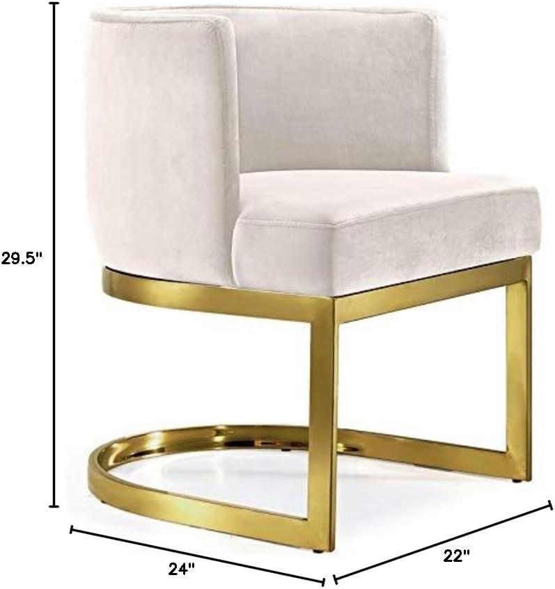 Meridian Furniture Gianna Cream Velvet Dining Chair