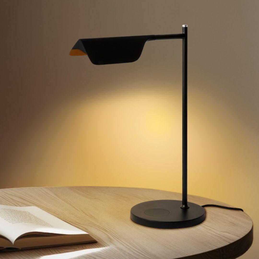 Brightech Leaf Dimmable Wireless Charging Integrated LED Modern Desk Lamp Classic Black