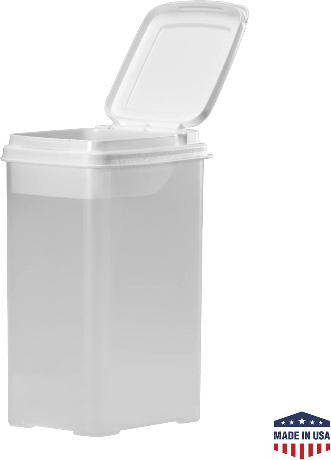 Buddeez Flour and Sugar Container - 3.75 Quart All Purpose Kitchen Organization and Storage Unit, Large Food Storage Container For Kitchen and Organizing Your Pantry (with Scoop)