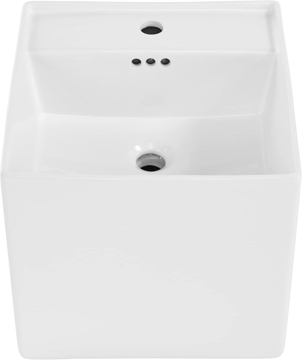 Pur 16.5" Square Wall-Mount Bathroom Sink