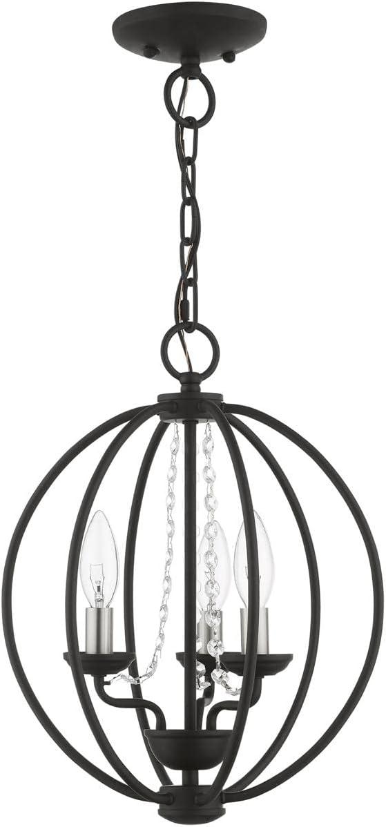 Livex Lighting Arabella 3 - Light Chandelier in Black/Brushed Nickel