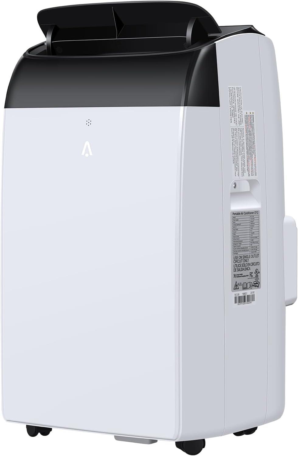 12000 BTU White Portable Air Conditioner with Remote Control