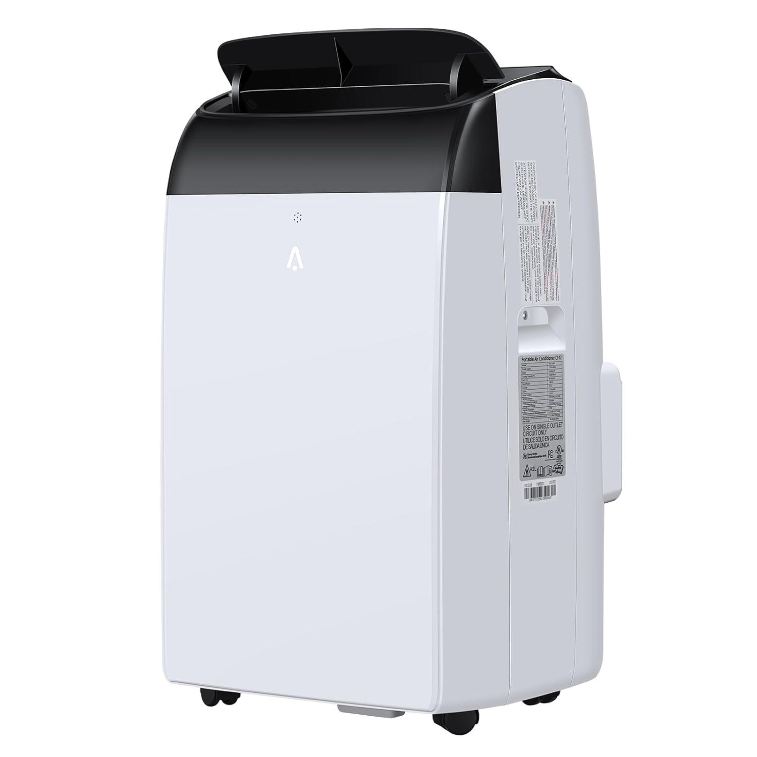 12000 BTU White Portable Air Conditioner with Remote Control