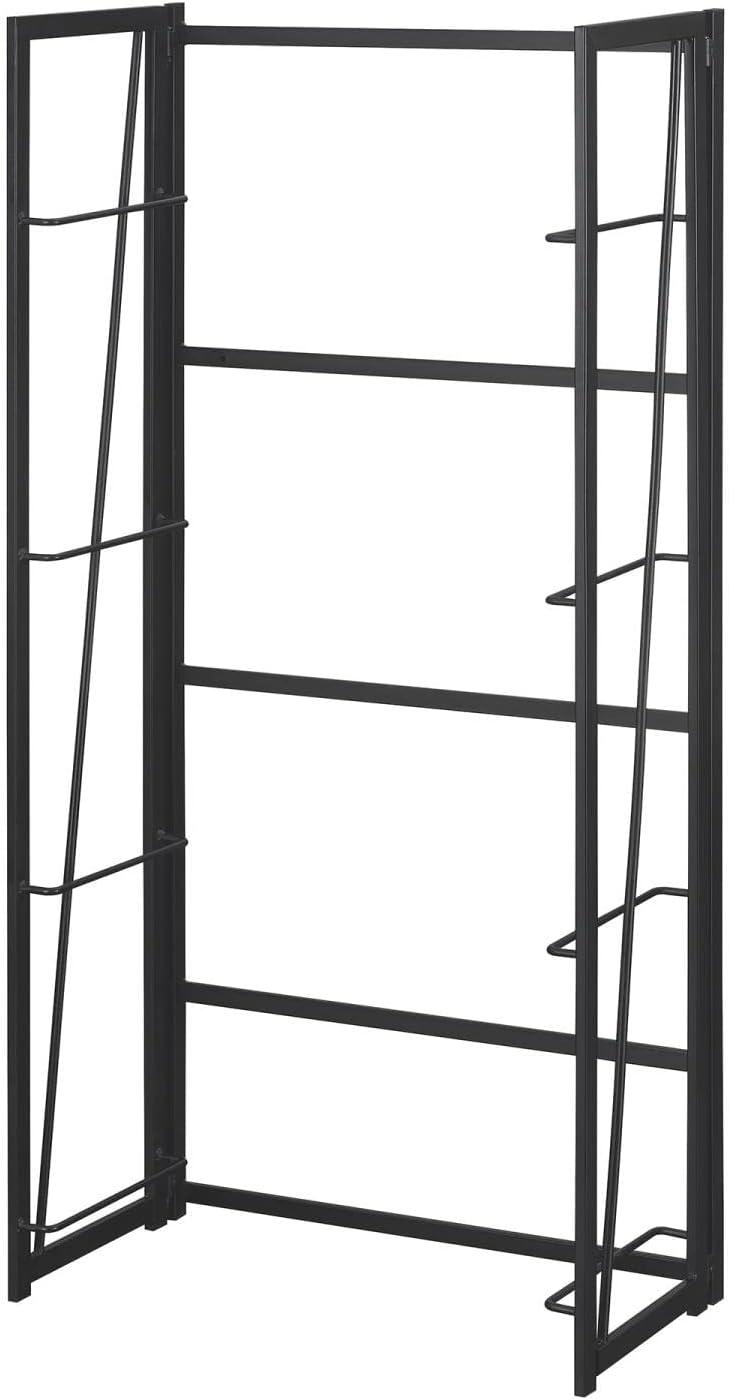 Xtra Folding 4 Tier Bookshelf Black