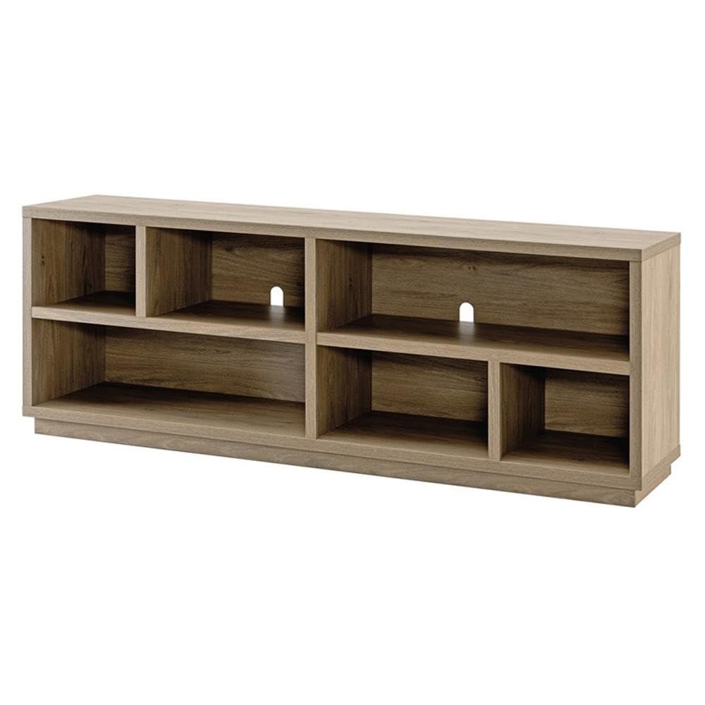 Evelyn&Zoe Bowman Rectangular TV Stand for TV's up to 65", Burnished Oak