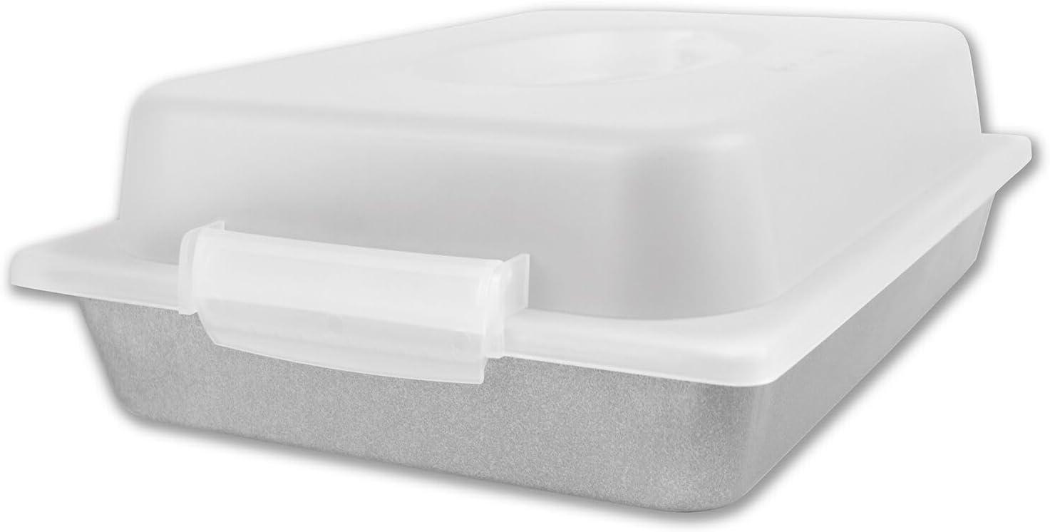 USA Pan Bakeware Nonstick Rectangular Pan with Lid, 9x13-Inches