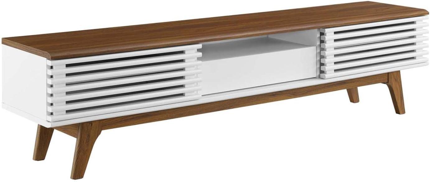 Render 70" TV Stand Walnut White