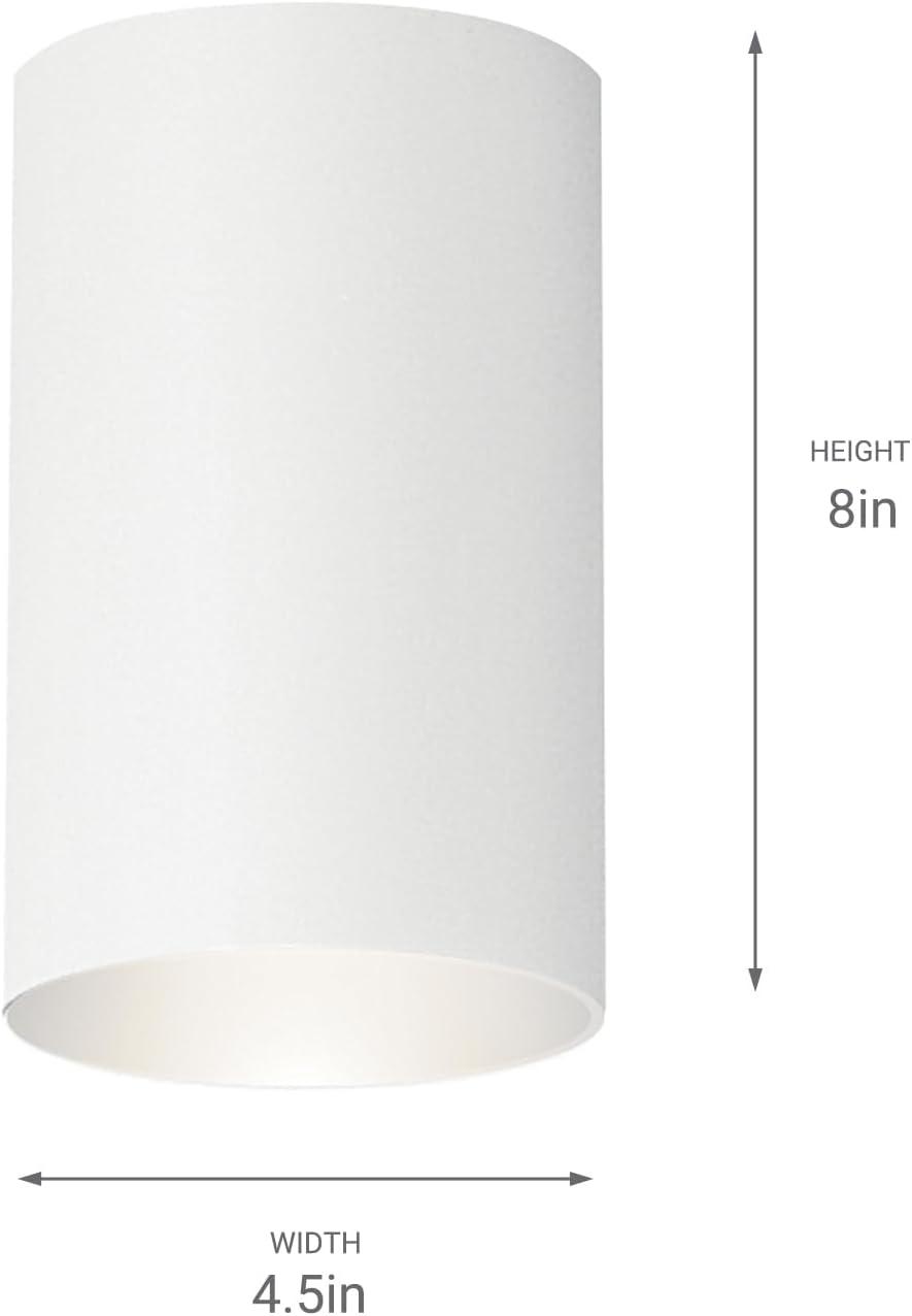 Modern White Aluminum 8.5" Outdoor Ceiling Light