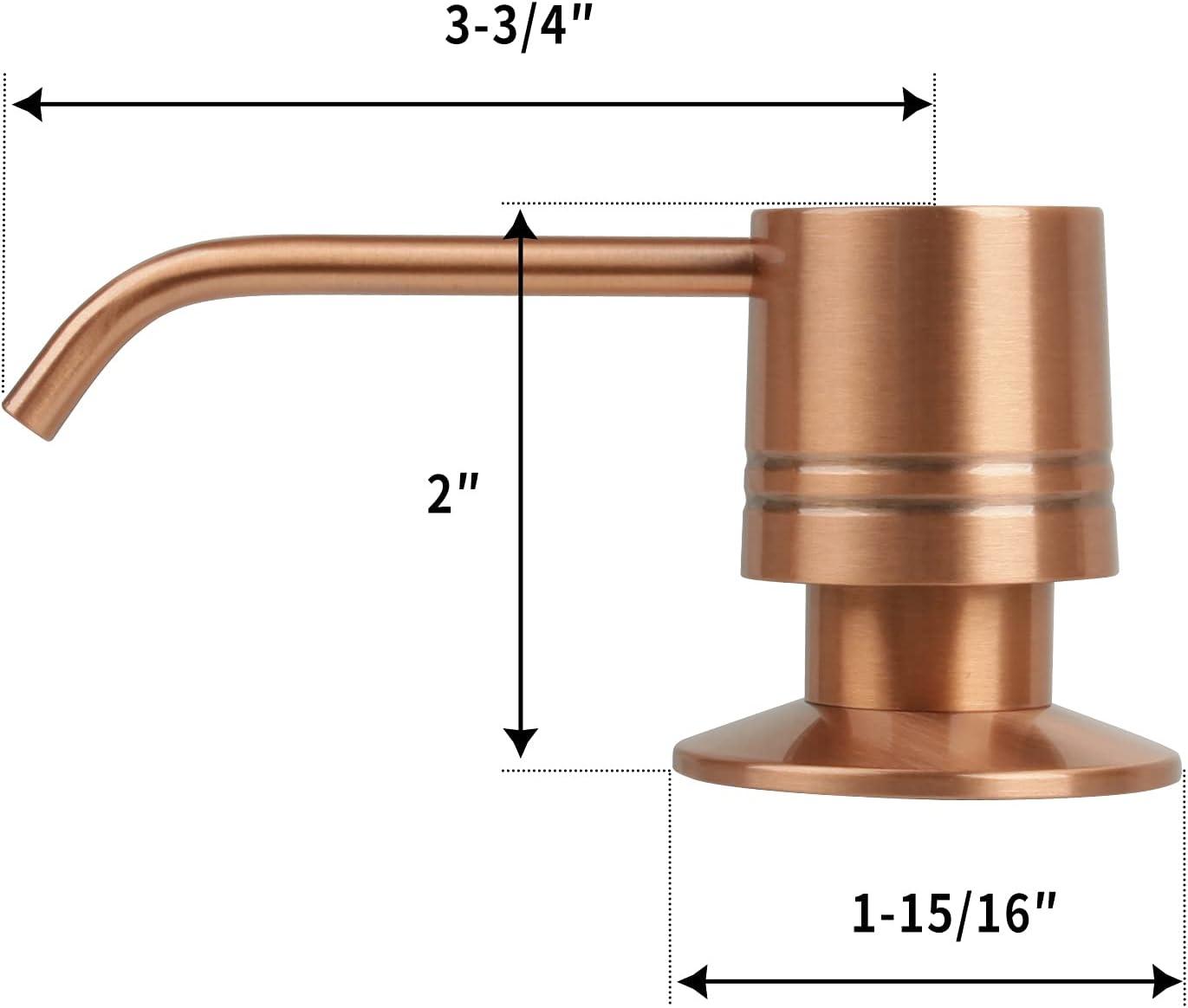 Akicon Pre-Rinse Spring Kitchen Faucet, Single Level with Pull Down Sprayer Copper Copper Finish