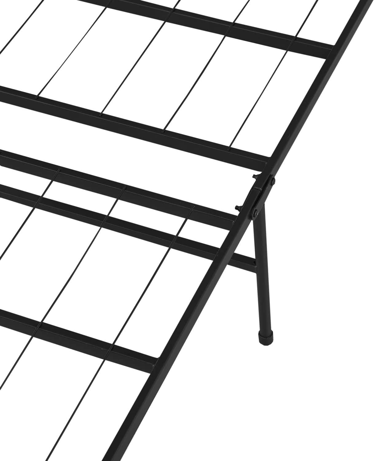 Alwyn Home Muscoy 14" Foldable Steel Bed Frame, No Box Spring Needed, Underbed Storage , Easy Assembly
