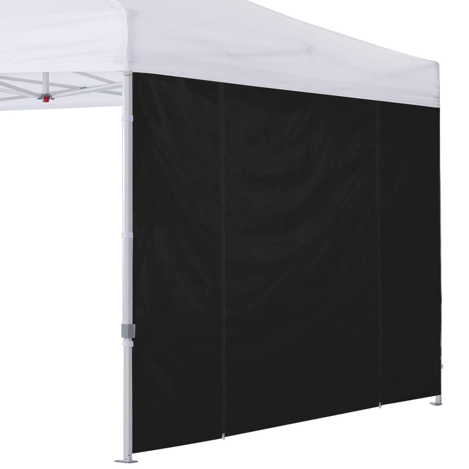 HLong Canopy Tent Sidewall for 10x10 Pop Up Canopy, 1 Piece, Black
