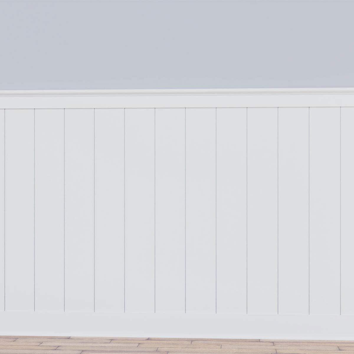 Ekena Millwork Deluxe Shiplap with a Nickel Gap 8' Length PVC Wainscoting Kit