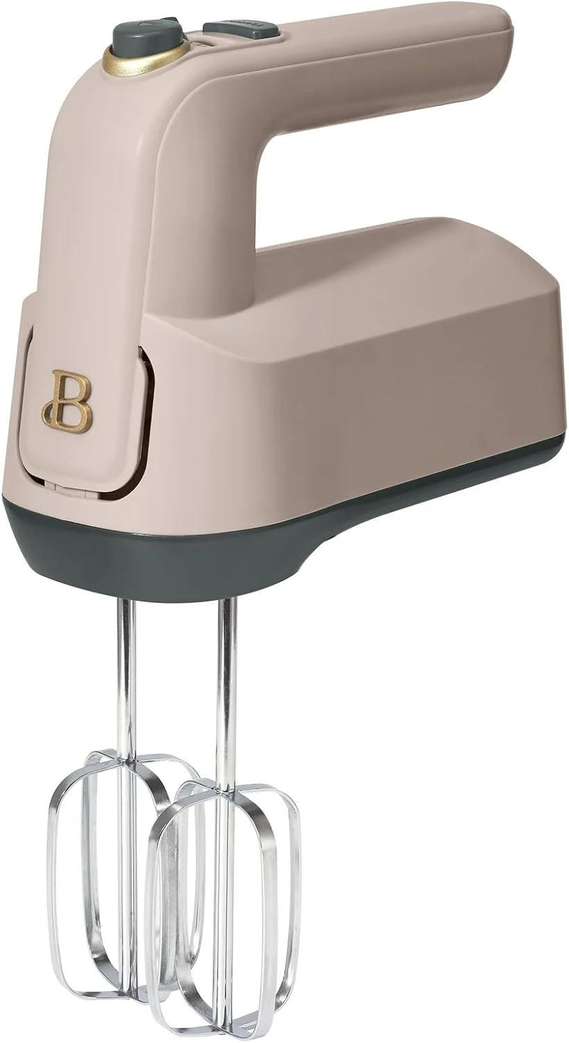 Beautiful 6-Speed Electric Hand Mixer, Porcini Taupe by Drew Barrymore