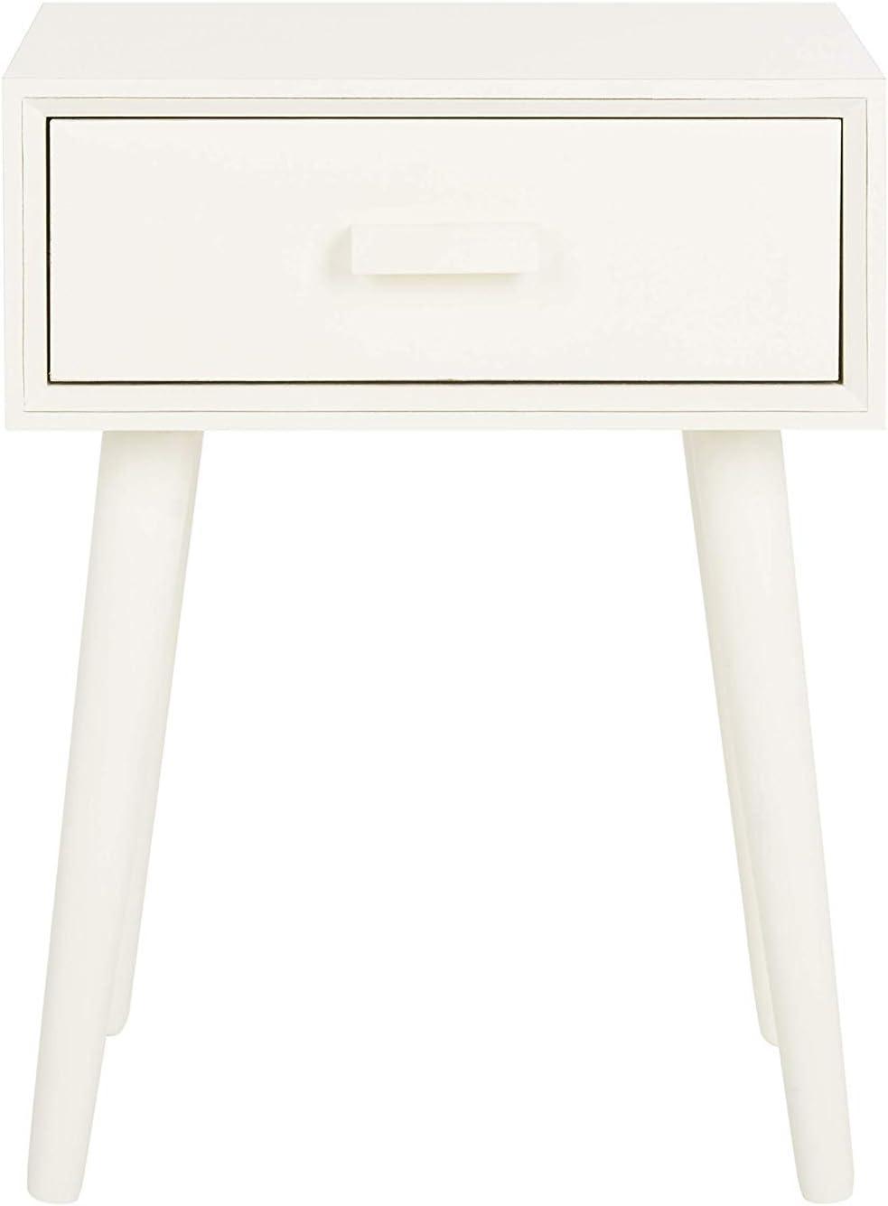 Lyle 1 Drawer Side Table - Vintage White - Safavieh.