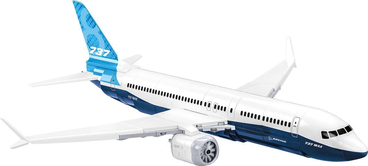 COBI Boeing 737-8 Dreamliner Plane | Airplane Model Display Base | 340 Pieces | 1:110 Scale | Interlocking Building Block Set # 26608